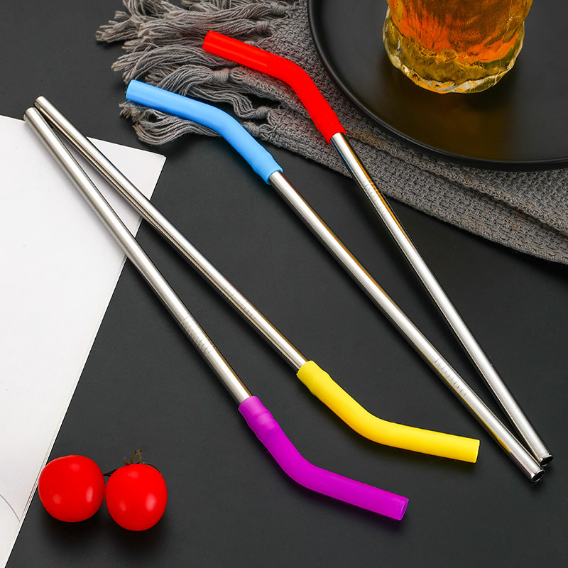 FUENTE fabricante 304 de acero inoxidable taza del coche paja boca de silicona 8mm anti-scald paja cubierta protectora de silicona TAPA DE PAJA