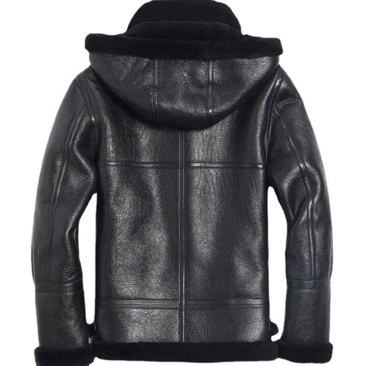 Men's Genuine Leather B3 High-End Thickened Fur Coat Made of Natural Fur and Leather in One Piece