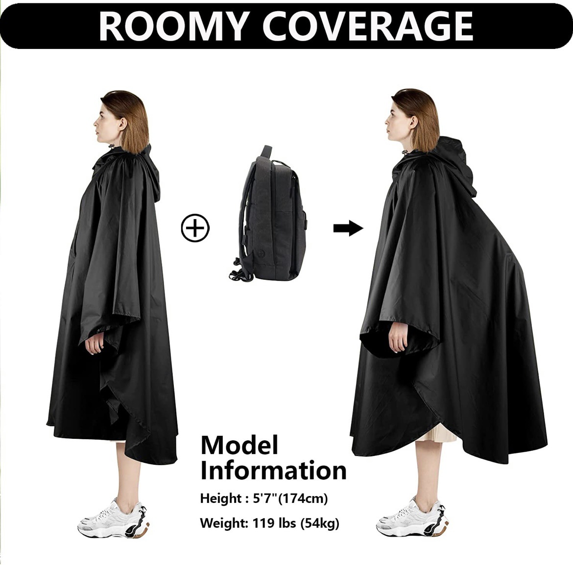 Japon ve Kore moda unisex panço yağmurluk açık bisiklet yürüyüş panço hafif baskılı fermuarlı yağmurluk panço
