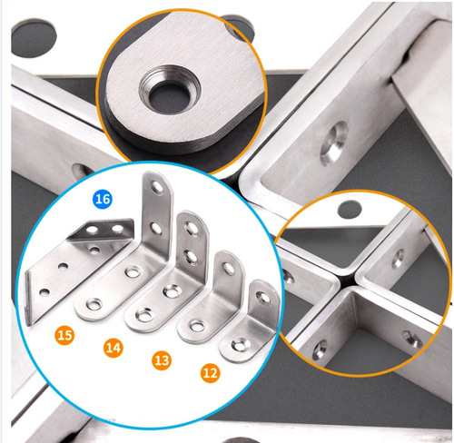 90 degree thickened stainless steel right angle L corner code triangle bracket hardware accessories fixed connector shelf bracket wholesale