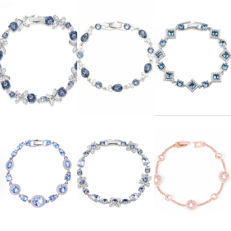 GVC Jijia New Ladies Moran Square Diamond Diamond Blue Crystal Bracelet Light Luxury Fashion Internet Celebrity Niche Design