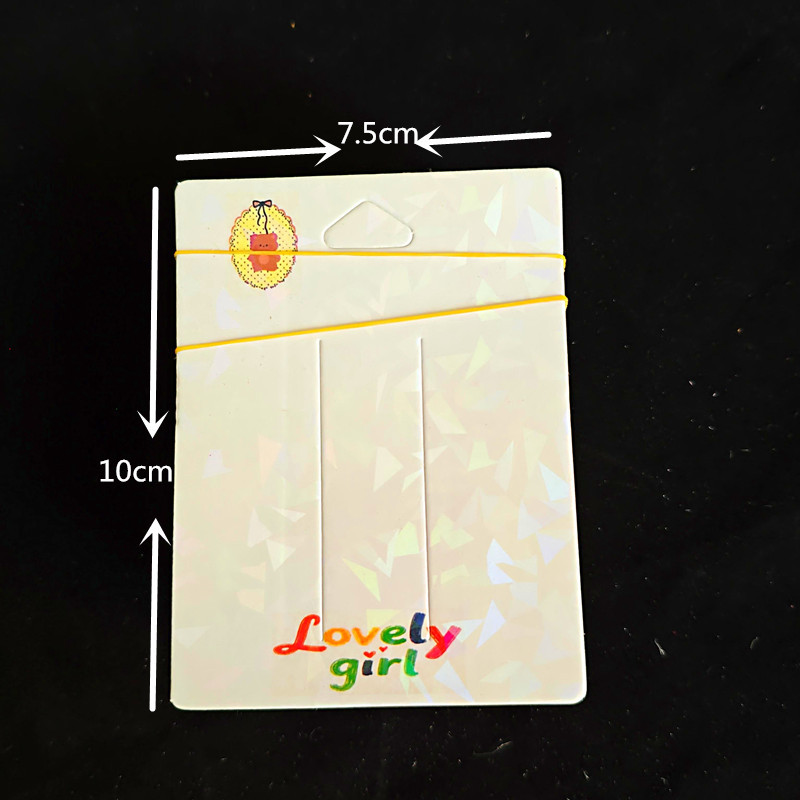 100 hojas de un paquete de tarjetas de horquilla, tarjetas de clip largas y cortas de estilo coreano, tarjetas de papel de cartón con clip para puestos callejeros
