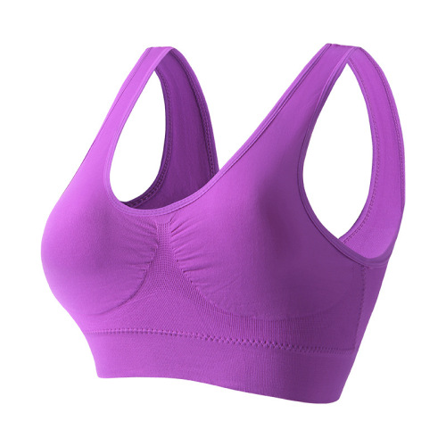 Women's Underwire-Free Sexy Push-Up Backless Yoga Bra for Plus Size, European and American Style with Pads, Fitness Running Yoga Underwear