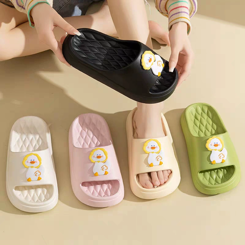 Носить дома износостойкие премиум-сетчатые красные утиные летние тапочки