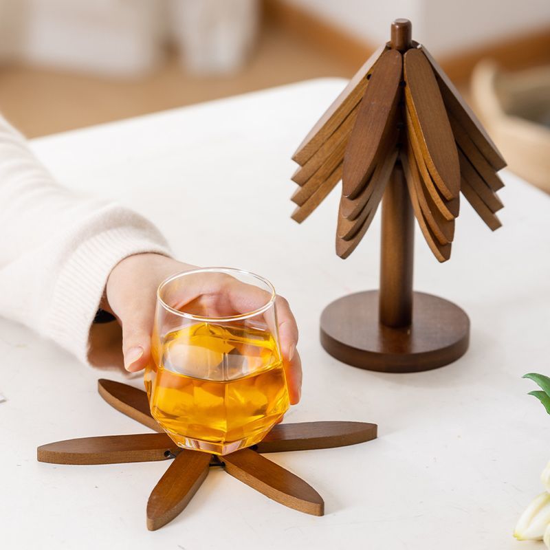 Nuevo árbol de Navidad de alta calidad almohadilla de aislamiento térmico mesas de comedor creativas tazas de árbol resistentes a quemaduras cojín de platos cubiertos domésticos