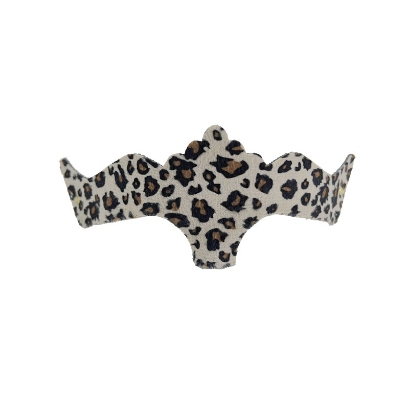 Ventas transfronterizas calientes gafas de leopardo media cara máscara de baile de leopardo gato orejas de cabello bandas de ojos decoración props de fiesta TK
