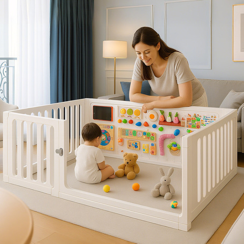 Montessori Early Education Baby Brain Development Toy 0-3 Busy Board Hole Board DIY Accessories Children's Enlightenment Felt Learning Board