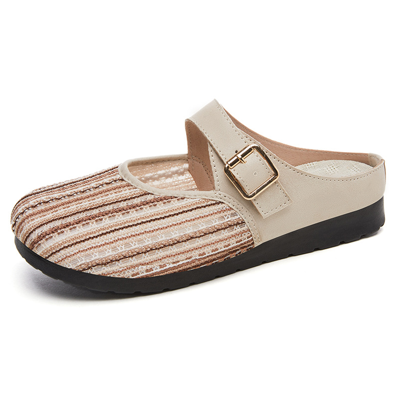 Zapatos de mujer con suela blanda que no cansan tus pies, nuevo estilo de verano, antideslizantes, resistentes al desgaste, sandalias exteriores de malla transpirable, zapatos informales de moda