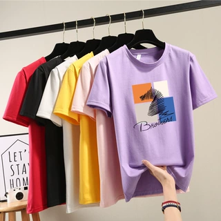 批发货源2024夏季韩版短袖t恤女新款潮印花圆领上衣大码女装货源