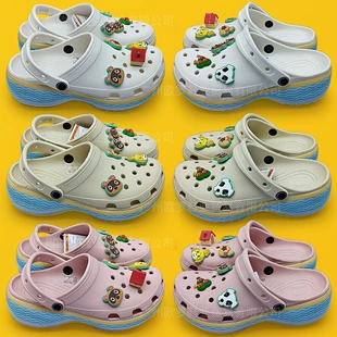 Кроссовки-карашки для животных лесного облака Croc женские новые баотоу сандалии толстой подошвы увеличенные пляжные кроссовки декоративные шнурованные