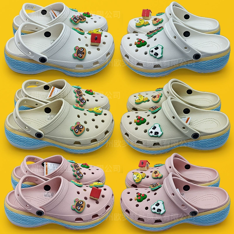 Кроссовки-карашки для животных лесного облака Croc женские новые баотоу сандалии толстой подошвы увеличенные пляжные кроссовки декоративные шнурованные