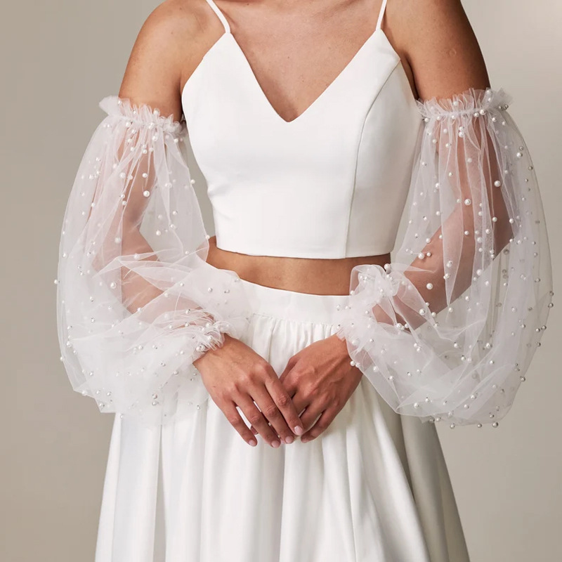 Flashlight for bride, retro wedding dress sleevless, sleeves