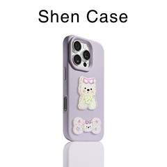 もち米の殻夏の子犬ホルダー iPhone14 Apple 15 携帯電話ケース 13promaxR/7plus/11 に適しています