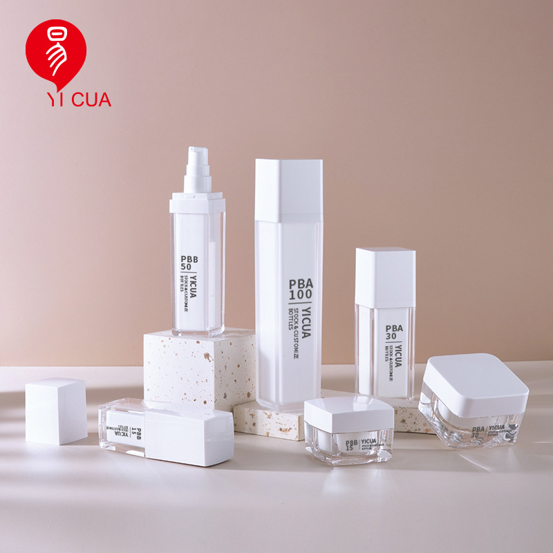 新款现货医美高档亚克力水乳喷雾乳液精华膏霜15G-100G护肤套装瓶