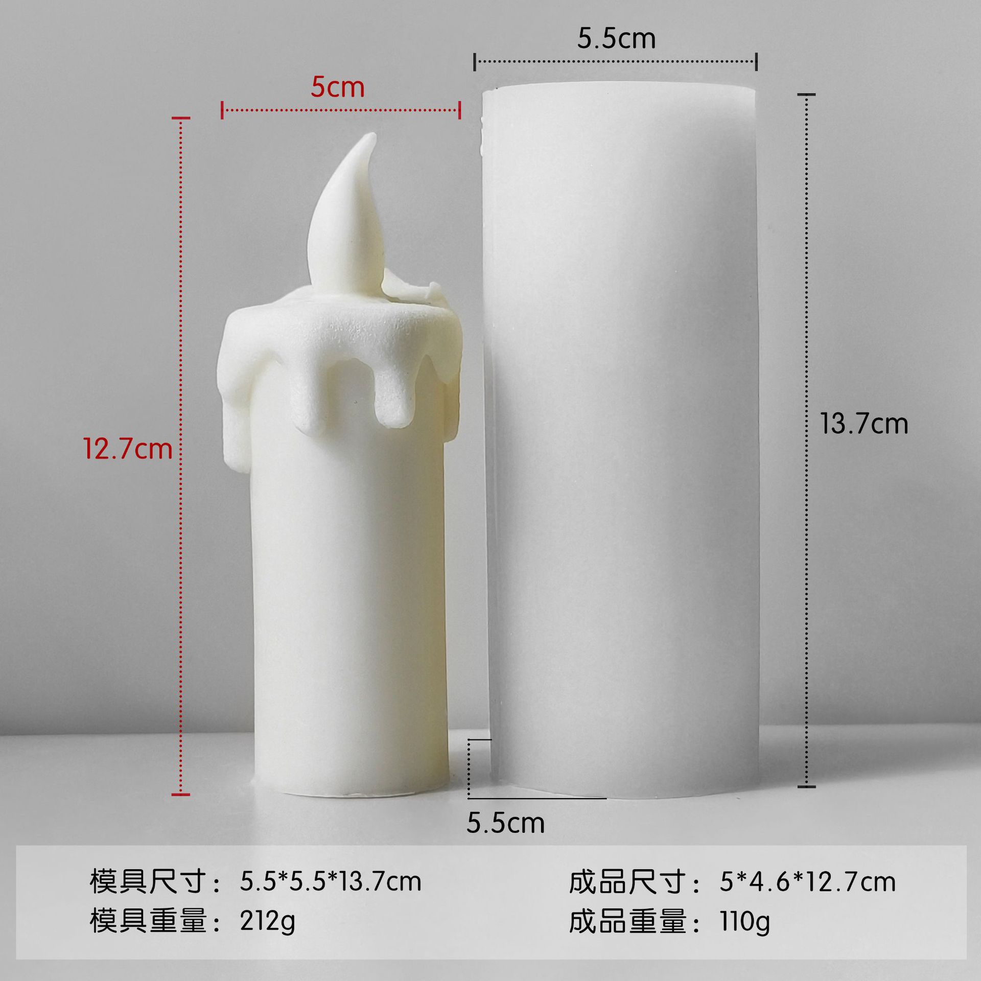 Jiahuimei vela larga molde de silicona DIY casero aromaterapia vela fragancia piedra decoración molde en stock