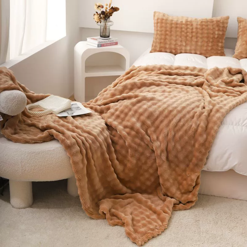 2024 новаяBlanket однотонное одеяло кролик-пуховое одеяло