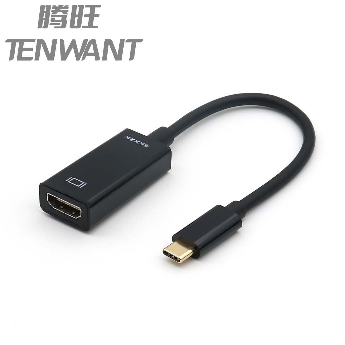 腾旺TENWANT3.1USB转接线type-c转HDMI转换器4K*2K数据线转接头