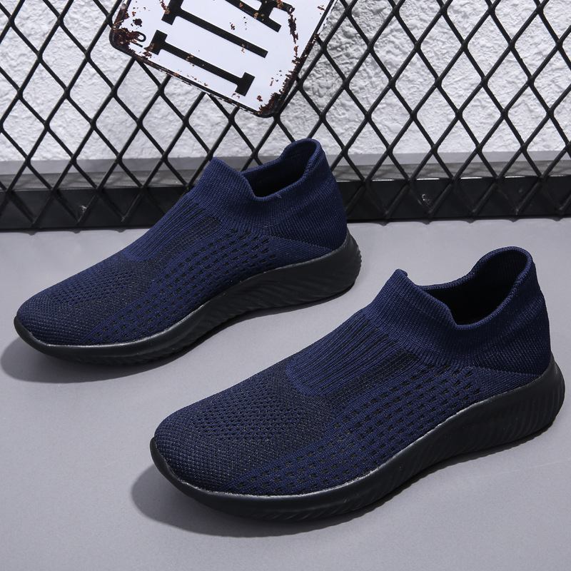 2025 verano transfronterizo mallas transpirables zapatos deportivos de tela suave viejos zapatos de tela de Beijing calcetines de boca zapatos casuales un pedazo