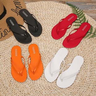 Cross-border plus size flat slippers for women 2024 spring and summer new flip-flops casual beach flip-flops for Women foreign trade