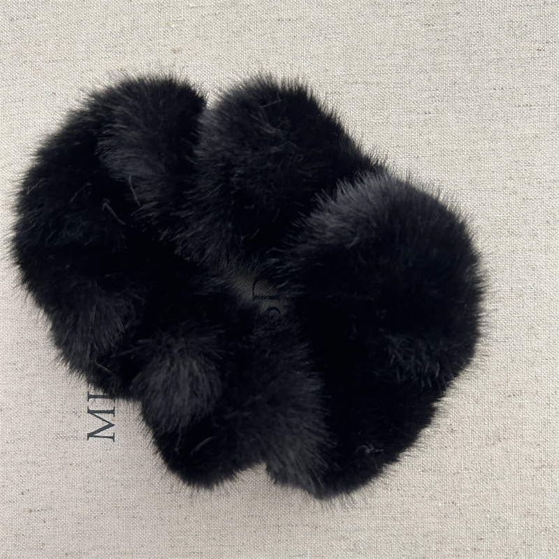 Dolce e morbido peluche di alta qualità con intestino crasso, testa a forma di palla, semplice copricapo da donna, elastico, resistente, accessori per capelli_voghion.com