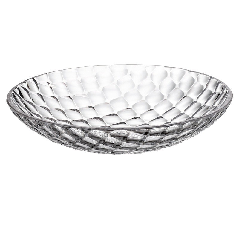 Cuenca de frutas de cristal doméstica importación mesa de té sala de estar frutas cubo creativo de lujo ligero simple frutas bocadillos plato decoración de alta gama image 6
