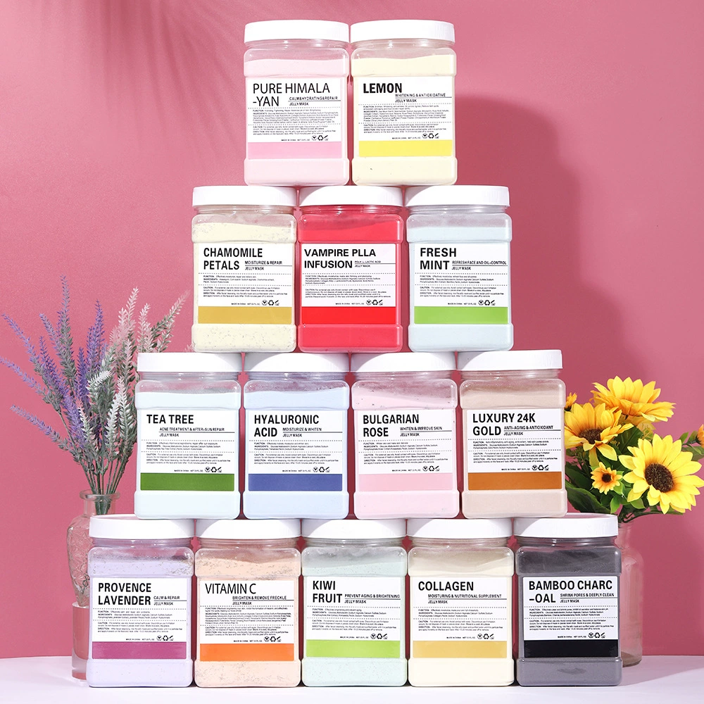 Салон красоты Мягкая пленка Порошок Консервированный увлажняющий Мята Ромашка Лепесток Розы Мягкая пленка Кристалл Желейная Маска Порошок Оптом