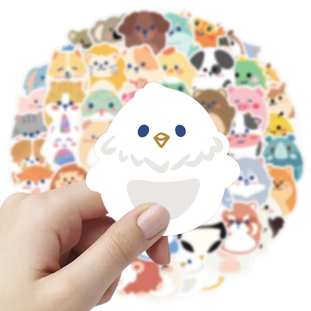 21g Weight Stickers Stationery Type 1 Set Quantity Learning Occasion PVC self-adhesive Material Animal, Cartoon Pattern Cute Style 1 Set Animal Cartoon Learning PVC Self-adhesive Cute Stickers 8
