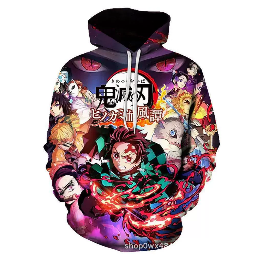 Amazon в наличии Day Diffuse Ghost Exterminion Blade Свитер с 3D-принтом Мужская Европейская и американская шляпа Свободный пуловер 3D куртка