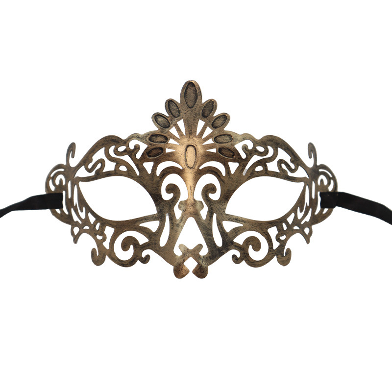 Máscara retro de venta caliente transfronteriza Misteriosa carnaval retro Máscara de Halloween Máscara de media cara Advanced Sense Masquerade Boom Props