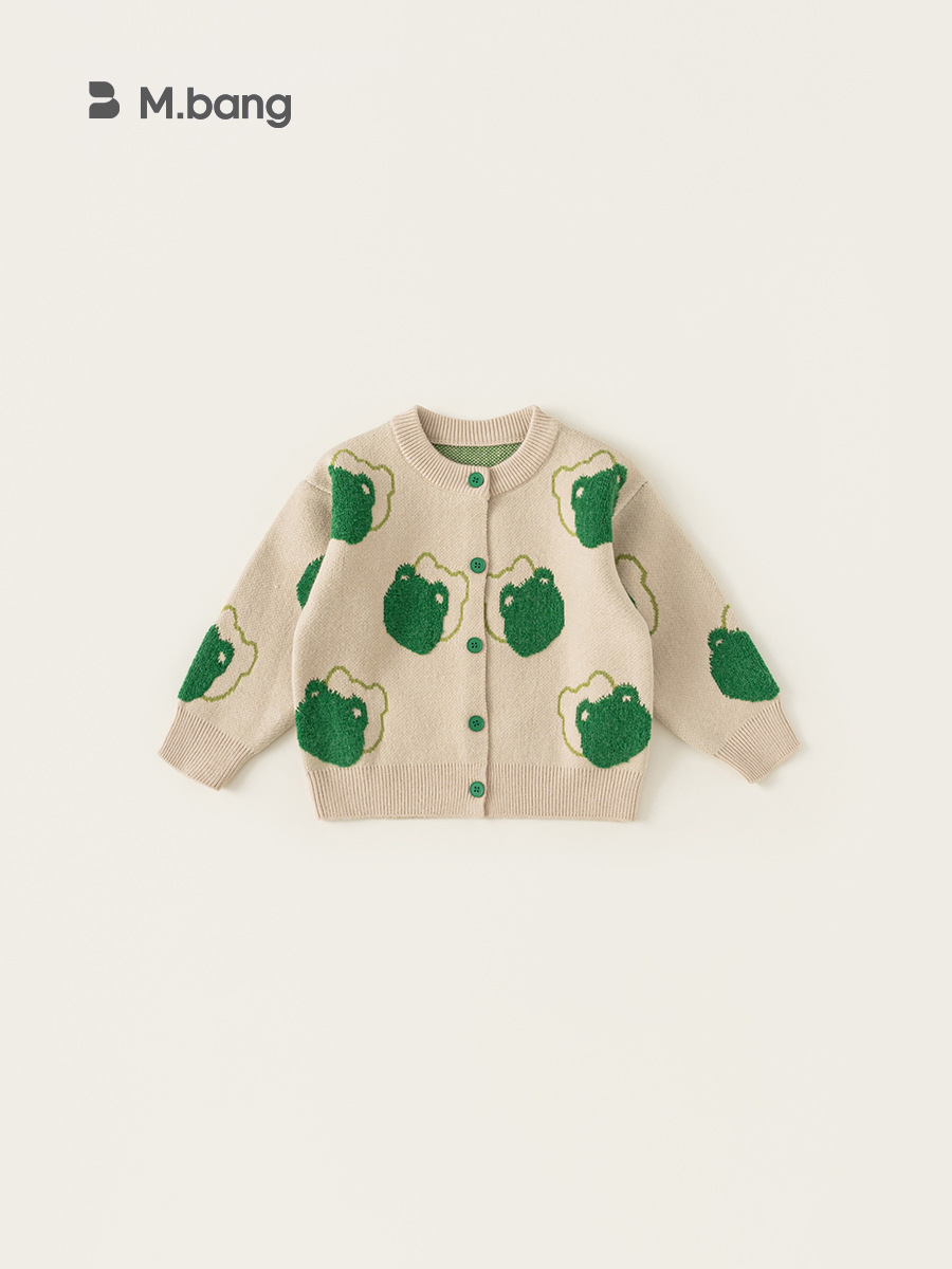Yubao ropa infantil para bebés nuevos suéteres suaves glutinosos primavera y otoño niños cardigans de punto ropa infantil chaqueta de niña