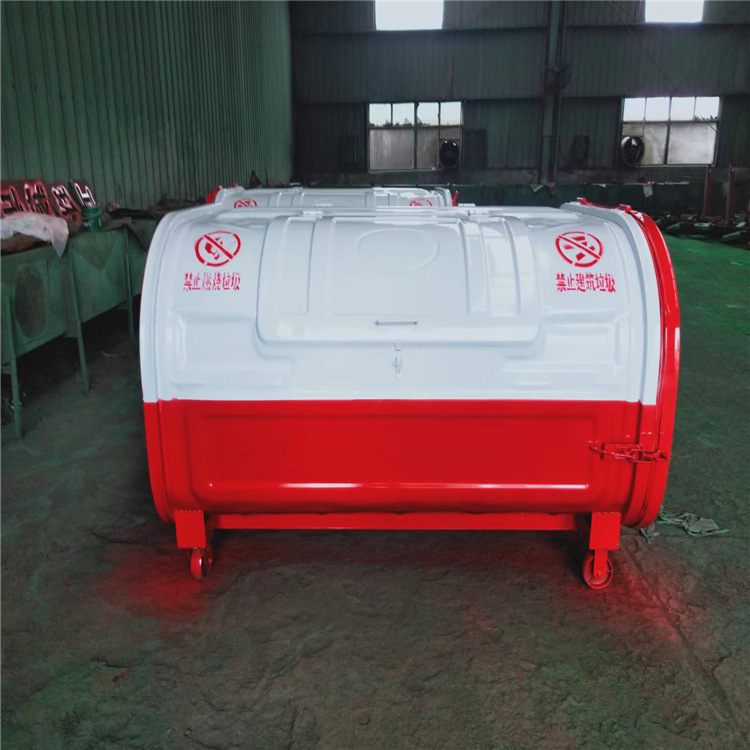 定做勾臂垃圾箱厂家 304不锈钢3立方垃圾箱批发 户外分类垃圾箱