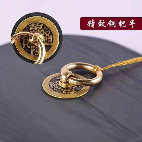 Study hot pot inkstone natural original stone inkstone special for calligraphy with cover double circle thickened round sealed non-drying inkstone