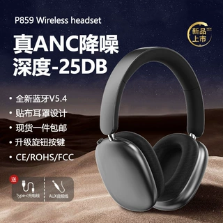 2026新款贴布头戴式耳机旋钮键降噪无线蓝牙低延迟适用type-c手机