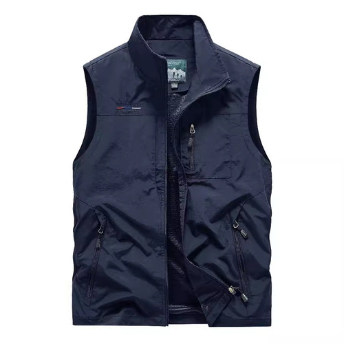 Men's Spring and Autumn Season Multi-Pocket Outdoor Quick-Dry Casual Sports Work Jacket, Loose Large Size Mantle