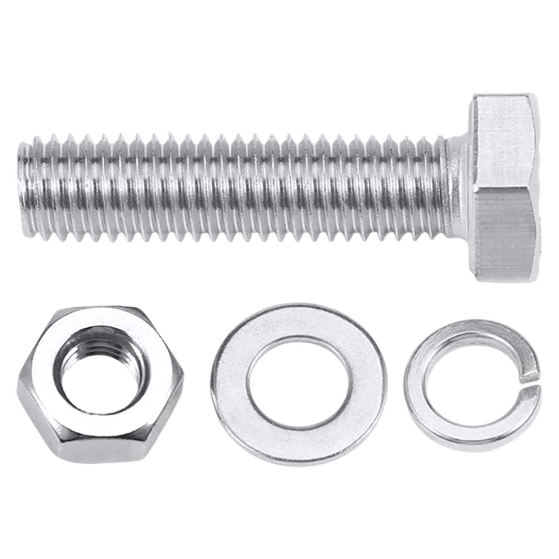 304 acero inoxidable tuerca perno hexagonal conjunto de accesorios de almohadilla de resorte M3M4M5M6M12 image 3