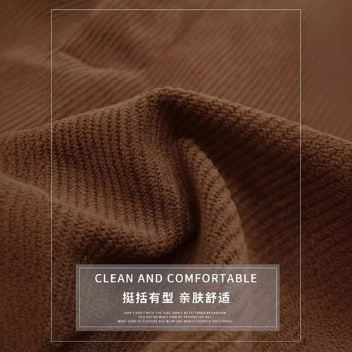 Women's Autumn/Winter Coffee Brown Half Body Corduroy Short Skirt Petit Girl High-Waist A-Line Bodycon Fall Dress Skirt