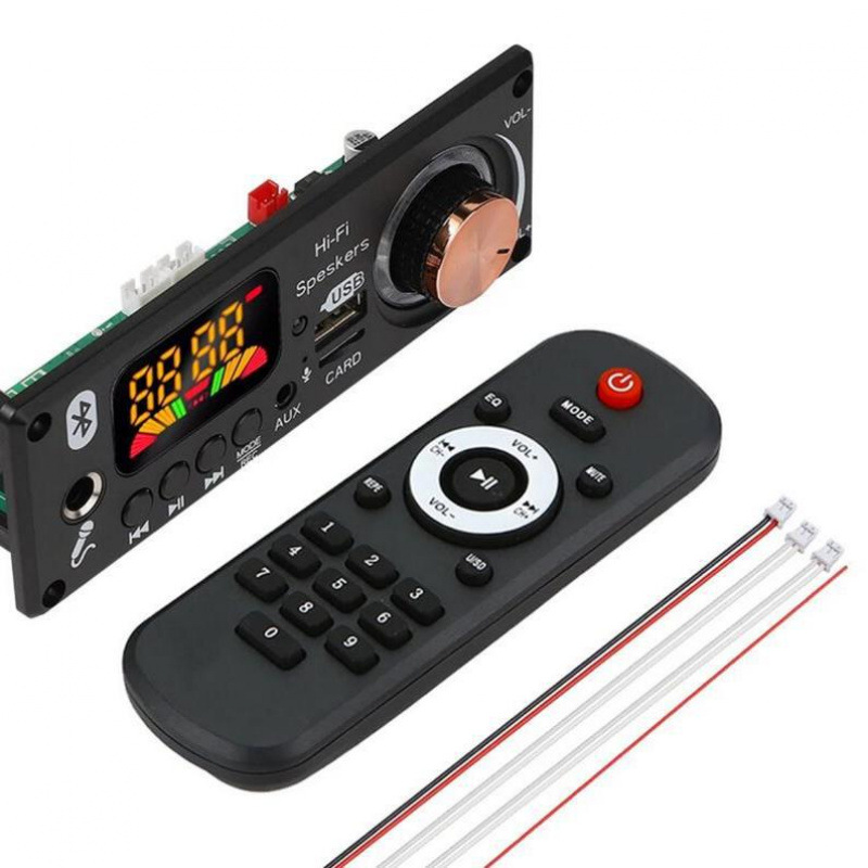 麦克风K歌唱歌蓝牙MP3器板音频主板USB卡拉OK话筒主板12V