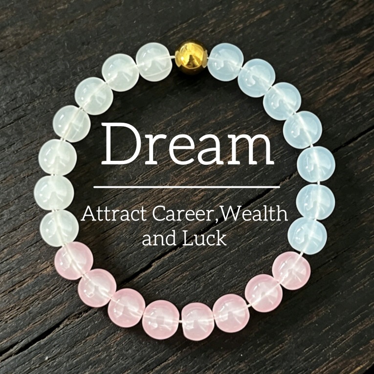 Temu Xiyin Tk Amazon Cross-Border Hot-Selling Bracelet Imitation Pink Crystal White Jade Glass European and American High-End Style Bracelet in Stock