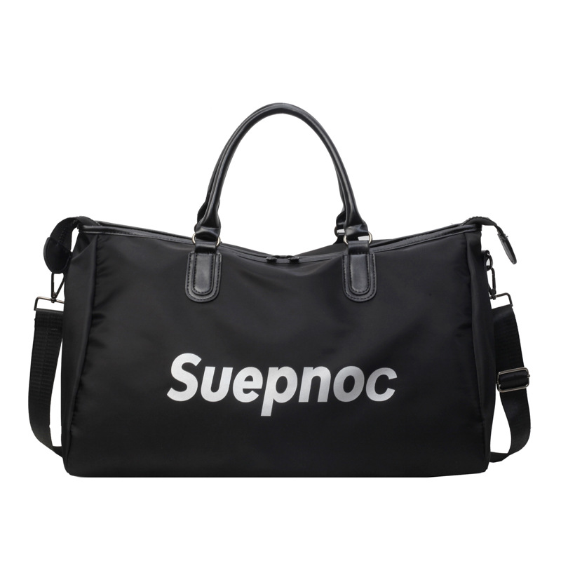 Bolso de viaje de corta distancia de gran capacidad de sensación de alta calidad Bolso de equipaje de almacenamiento portátil impreso de moda Bolso de gimnasio de mensajero de hombro para mujer