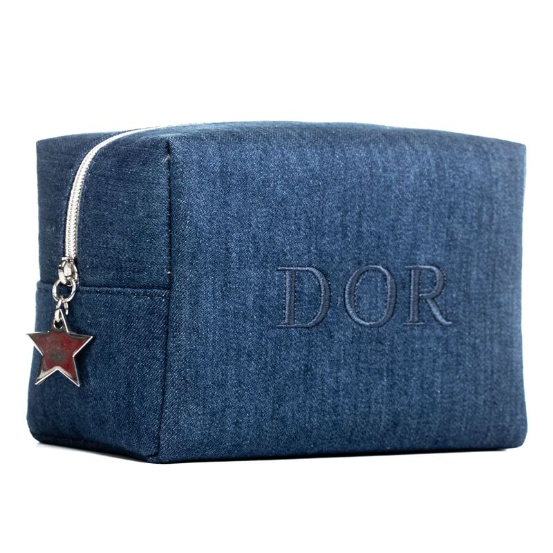 Blue Denim Octagonal High-End Makeup Bag, Custom Bag Manufacturer, Promotional Bag Source Factory Blue Denim Octagonal High-End Makeup Bag, Custom Bag Manufacturer, Promotional Bag Source Factory