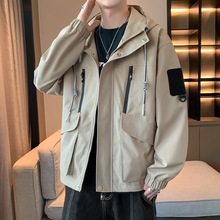 跨境批发大码青少年外套男孩初中高中学生校服冲锋衣大童一件代发