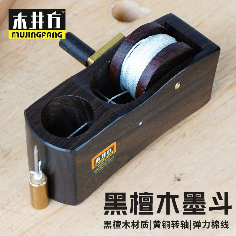 Деревянное колодце квадратное Чернильное ведро ручное Чернильное ведро Scriber мини DIY деревообрабатывающий инструмент ведро с чернилами из черного дерева инструмент для рисования