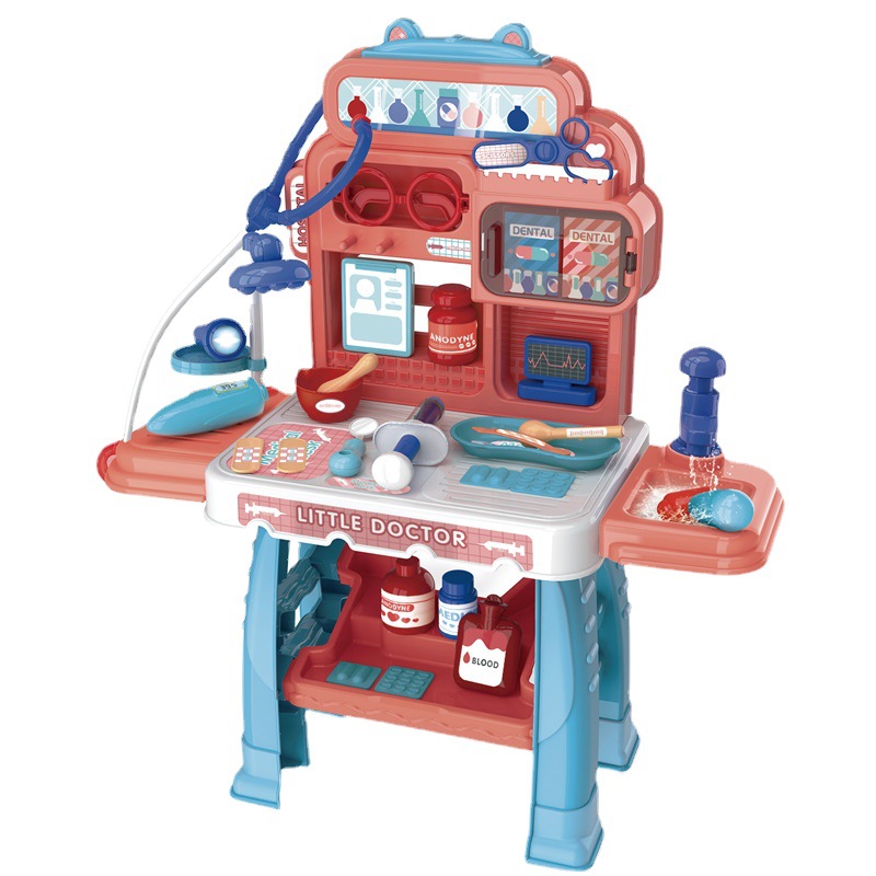 Comercio exterior mesa de medio postre cocina vajilla herramientas traje de arcilla de color mesa de pesca jugar casa doctor supermercado Juguetes