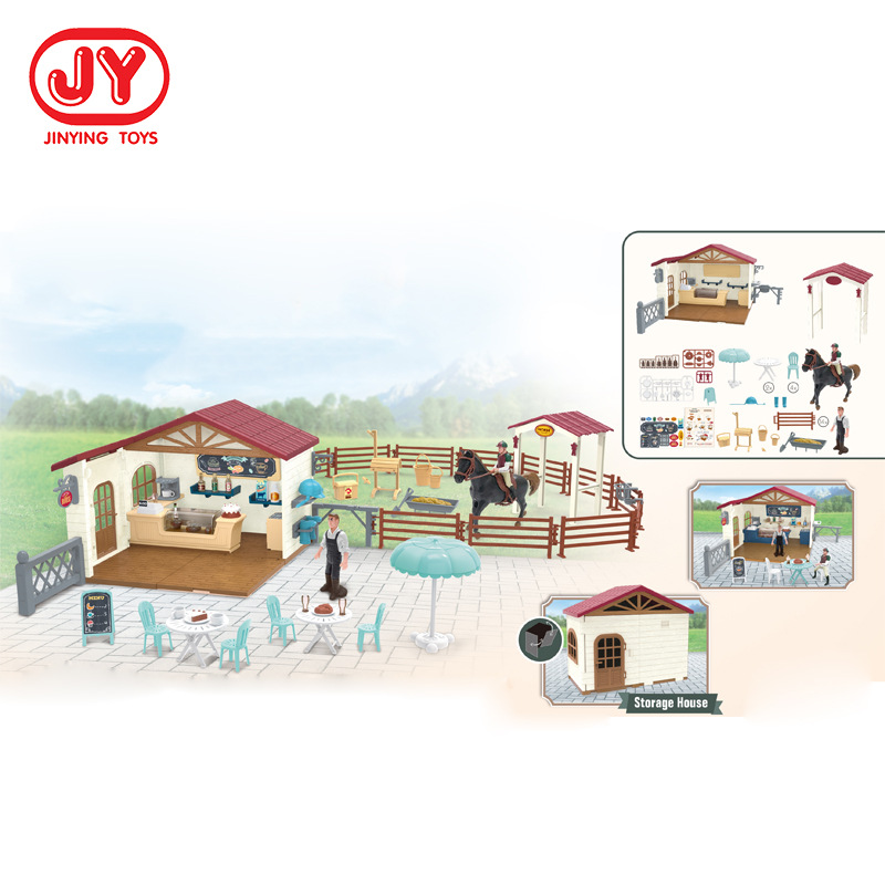 Modelo de alimentación de trabajador agrícola animal de simulación de suministro transfronterizo DIY montaje arena Mesa escena modelo traje de juguete