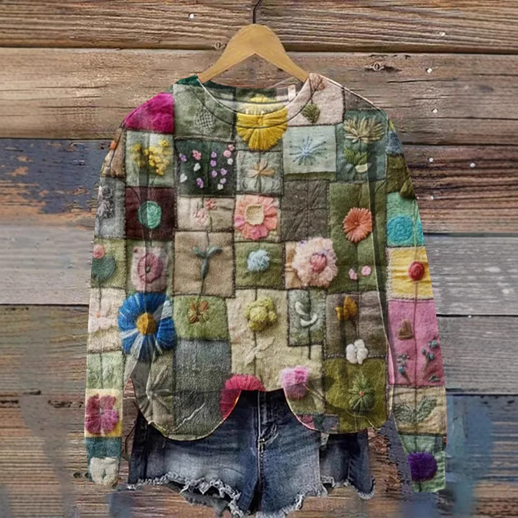 Felpa con cappuccio a maniche lunghe con scollo rotondo e motivo creativo 3D stampato autunno inverno 2025, moda donna_voghion.com