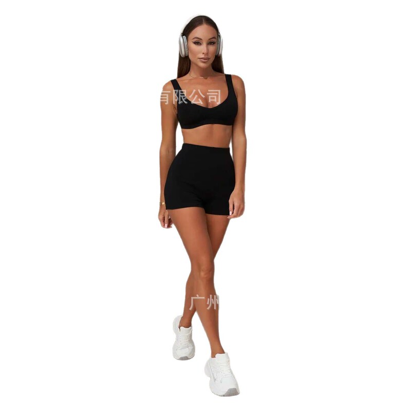 European and American Style Summer Solid Color Knitted Shorts for Women, European and American Style Tight-Fitting Street Style Boxer Shorts, Versatile Leggings European and American Style Summer Solid Color Knitted Shorts for Women, European and American Style Tight-Fitting Street Style Boxer Shorts, Versatile Leggings