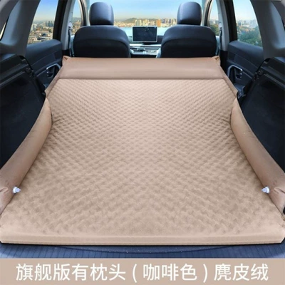 in the SUV trunk, Vehicle-mounted inflatable bed - default-item-huiqi-polka-dot-winged-flagship-edition-b-model-suede-khaki-with-headrest-mega-discount-sale
