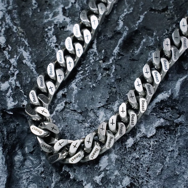 Men's Cuban Link Bracelet Stainless Steel Waterproof Jewellery_voghion.com