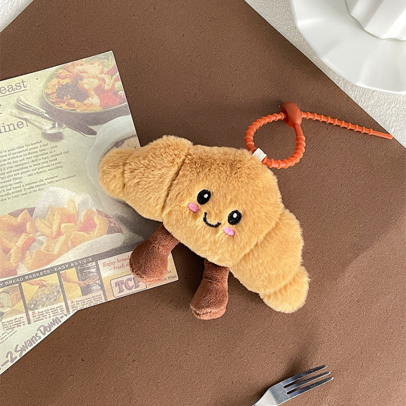 趣味のシミュレーションの食べ物のぬいぐるみのぬいぐるみのペンダントのキーホルダーのタコのサンドイッチの人形は牛の角のカバンの子供を賛美することができます。|undefined