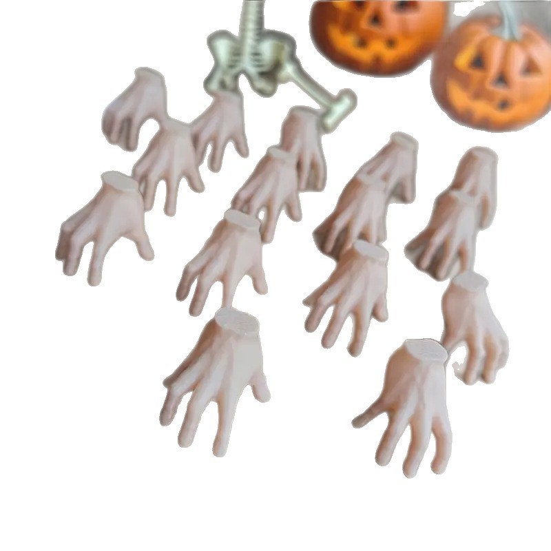 跨境 Halloween Horror Mini Plastic Hands 万圣节手部趣味摆件|undefined